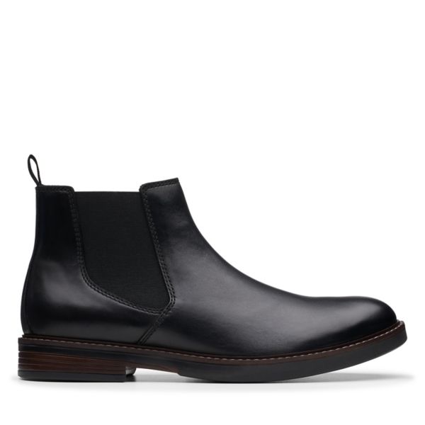 Clarks Mens Paulson Up Chelsea Boots Black | CA-6740398